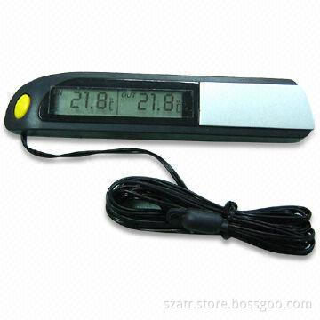 In/Out Car Thermoneter with Portable Sensor Probe for Outdoor Measurement